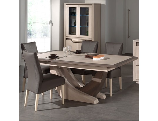 Table extensible contemporaine couleur bois MELISANDRE Nouvomeuble Table extensible contemporaine couleur bois