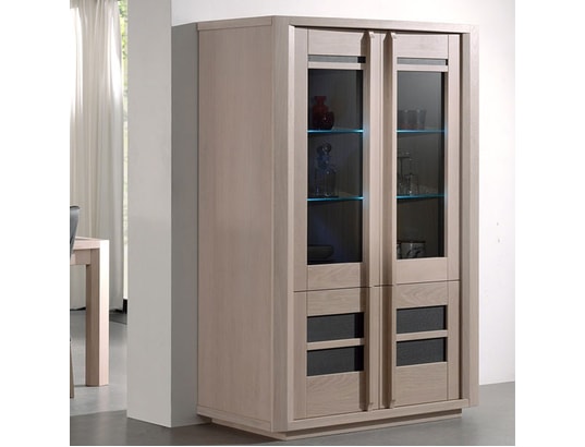 Vaisselier en bois plaqué de frêne marron - Maisons du Monde