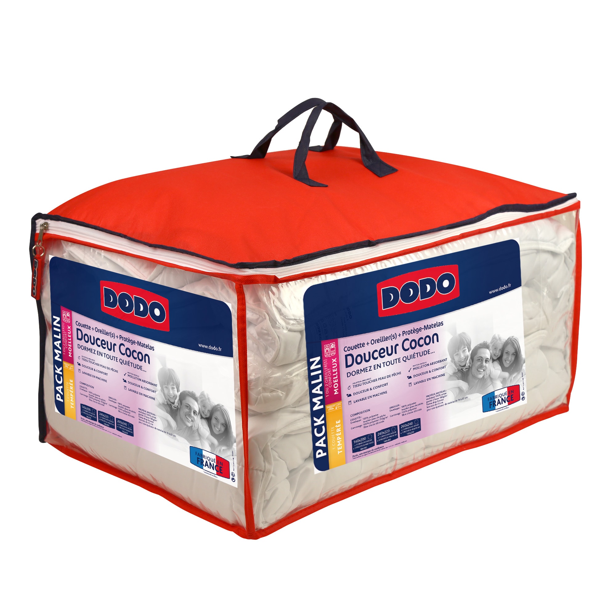 DODO Pack Couette BAYCAL 220x240 + 2 Oreillers 60x60 - 100