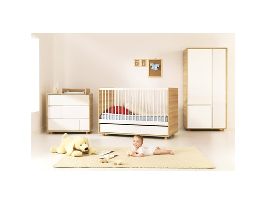 Chambre Complete Lit Evolutif 70x140 Commode A Langer Armoire 2 Portes Evolve Bois Meubles Vox 1458 Pas Cher Ubaldi Com